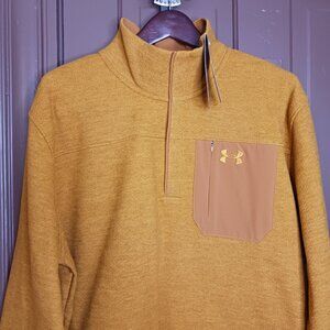 Under Armour Specialist Grid Henley Men's Golden Yellow/Yellow Ochre size XXL